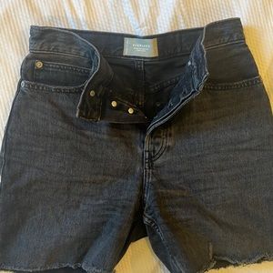 Everlane Black jean shorts